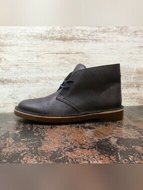 Mens Clarks Desert Boots Sz 9 42 M Used Black Leather